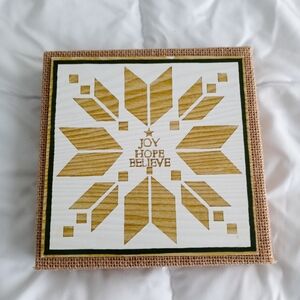 Gold and White Holiday Wall Art